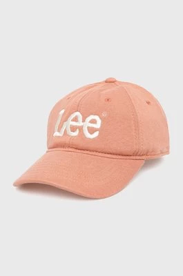 Lee czapka kolor pomarańczowy gładka