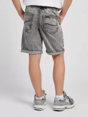 Lee Elasticated Short Grey Wash Size 9/10
