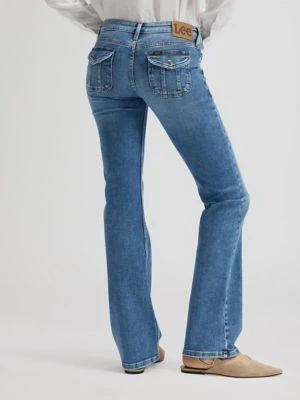 Lee Flap Pocket Jessica Bootcut Jean Lapis Blue Size 31x33