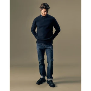 Lee Gold Regular Boiled Wool Sweater Rebel Navy