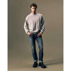 Lee Gold Regular Crew Sweatshirt Light Grey Heather