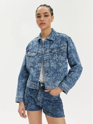 Lee Kurtka jeansowa Rider 112349588 Niebieski Slim Fit