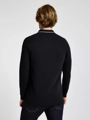 Lee Long Sleeve Pique Polo Black Black Size