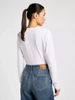 Lee Long Sleeve Regular Twin Pack Tees Bwhite Ublack Size