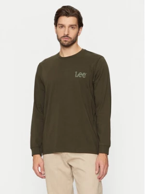 Lee Longsleeve Wobbly 112355592 Zielony Regular Fit