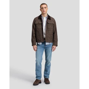 Lee Loose Corduroy Collar Mix Overshirt Chocolate Torte