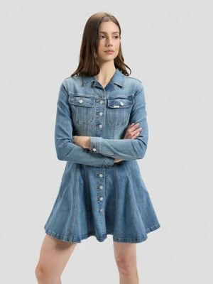 Lee Ls Fitted Dress Dark Shade Size