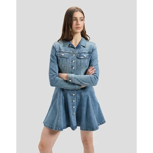 Lee Ls Fitted Dress Dark Shade Size