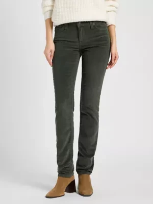 Lee Marion Straight Corduroy Pant Olive Gray Size 36x33