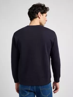 Lee Plain Crew Sweatshirt Midnight Navy Size