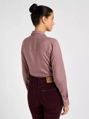 Lee Pocketless Shirt Dreamy Mauve Size