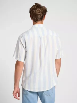 Lee Popover Shirt Short Sleeve Shy Blue Size