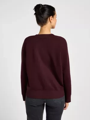 Lee Raglan Crew Sweatshirt Velvet Beet Size