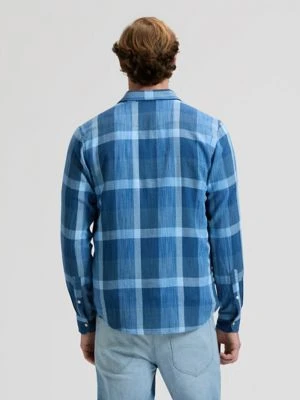 Lee Regular Clean Western Shirt Indigo Plaid Size