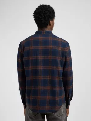 Lee Regular Clean Western Shirt Luxe Rivet Navy Size