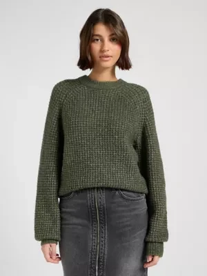 Zdjęcie produktu Lee Regular Knit Sweater Olive Gray Size
