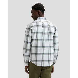 Lee Regular Lightweight Button Down Shirt Lichen Navy Plaid Size