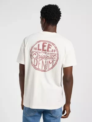 Lee Regular Logo Tee Ecru Size