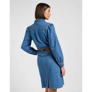 Lee Regular Long Sleeve Dress Fine Blue Size