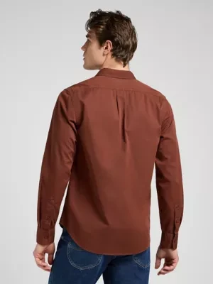 Lee Regular Patch Shirt Luxe Brown Size