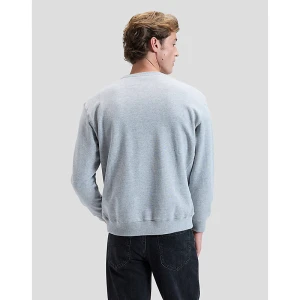 Lee Regular Plain Crew Sweatshirt Grey Mele Size