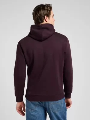Lee Regular Plain Hoodie Deep Wine Size