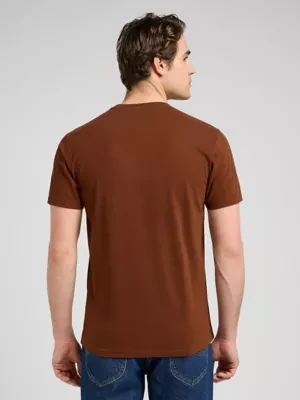Lee Regular Short Sleeve Patch Logo Tee Luxe Brown Size