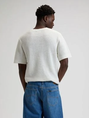 Lee Relaxed Crochet Crew-Neck Tee Natural Size