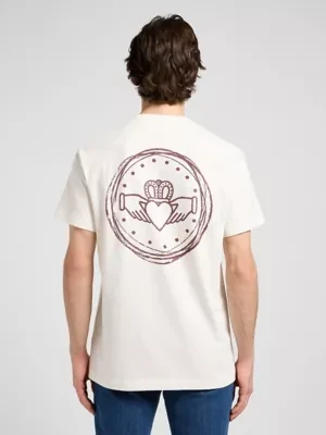 Lee Relaxed Graphic Tee Ecru Size