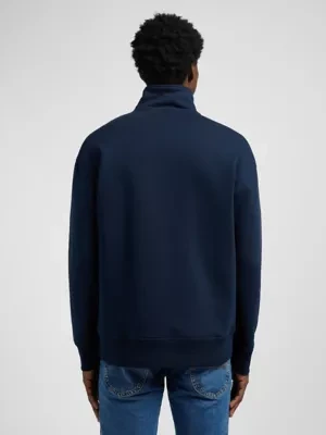 Lee Relaxed Half Zip Sweatshirt Rivet Navy Size