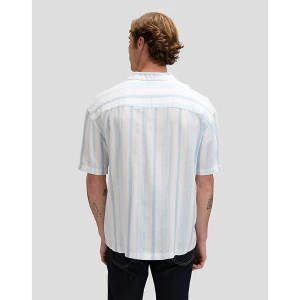 Lee Relaxed Lightweight Resort Shirt Beau Blue Stripe Size