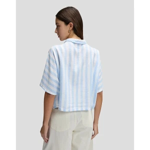 Lee Relaxed Lightweight Resort Shirt Sea Mist Stripe Size