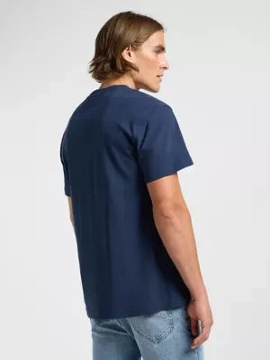 Lee Relaxed Pocket Tee Mood Indigo Size