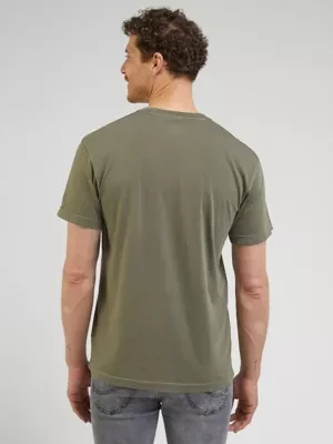 Lee Relaxed Pocket Tee Olive Grove Size