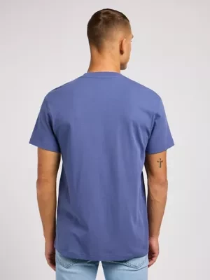 Lee Relaxed Pocket Tee Surf Blue Size