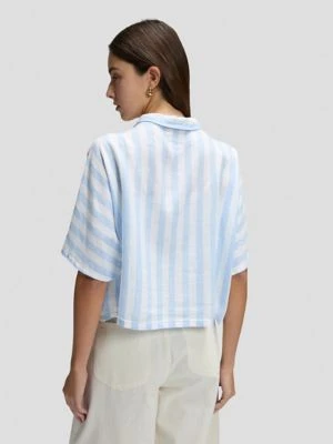 Lee Relaxed Resort Shirt Sea Mist Stripe Size