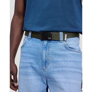 Lee Reversible Webbing Belt Oak Moss Black