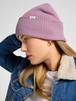 Lee Ribbed Beanie Pretty Plum