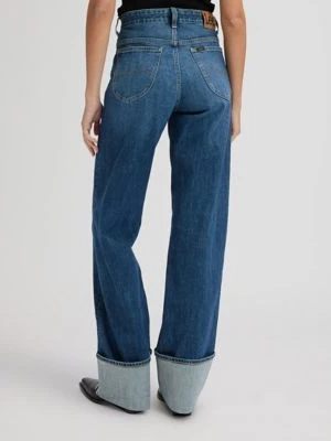 Lee Rider Loose Straight Selvedge Denim Jean Richter Size 33x33