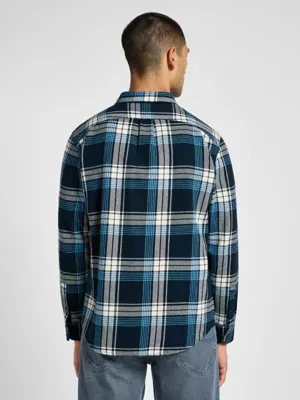 Lee Riveted Shirt Inky Blue Size