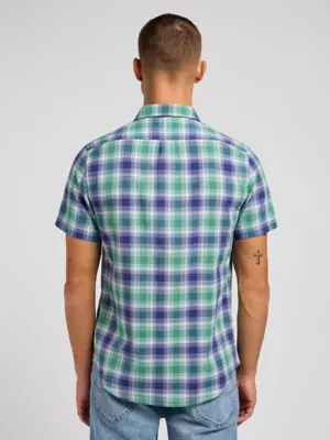 Lee Short Sleeve Button Down Shirt Dandy Green Size