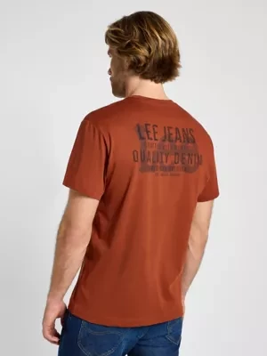 Lee Short Sleeve Relaxed Logo Tee Sweet Maple Size