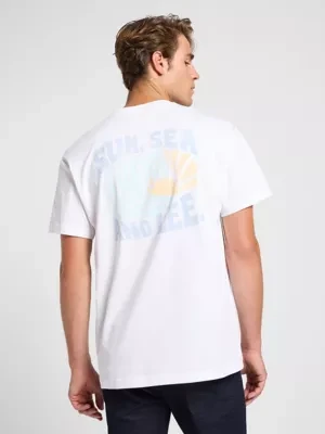 Lee Short Sleeve Relaxed Tee Bright White Size