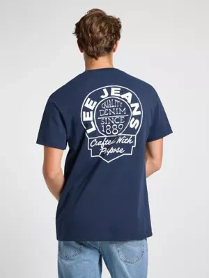 Lee Short Sleeve Relaxed Tee Mood Indigo Size