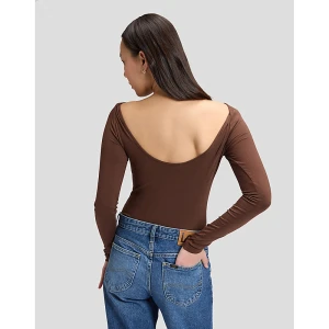 Lee Slim Open Back Bodysuit Shaved Chocolate
