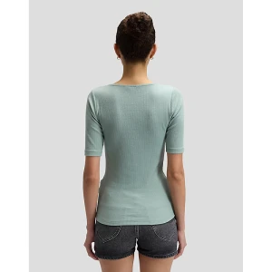 Lee Slim Squared Neck Tee Desert Sage Size