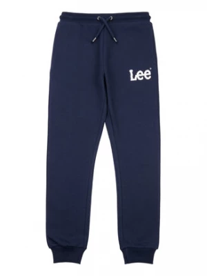 Lee Spodnie dresowe Wobbly Graphic LEE0011 Granatowy Regular Fit