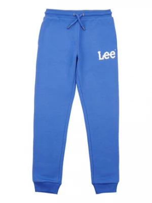 Lee Spodnie dresowe Wobbly Graphic LEE0011 Niebieski Regular Fit