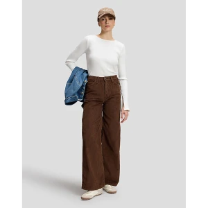 Lee Stella Wide Leg Corduroy Trousers Shaved Chocolate Size 33x33