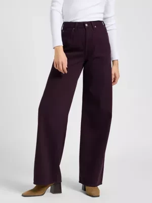 Lee Stella Wide Leg Jean Deep Wine Size 33x33